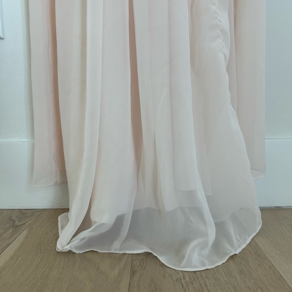 Adrianna Papell Champagne Yvory Blush Crepe Dress - Picture 8 of 12